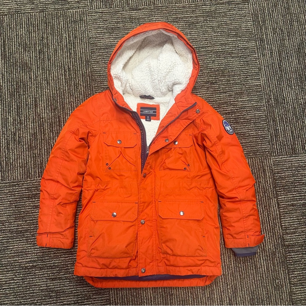 Lands End boys explorer expedition Hooded Jacket M 10/12